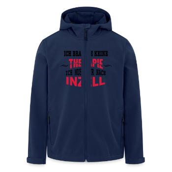 THERAPIE Inzell - Recycelte Männer Softshell-Jacke von Stanley/Stella - Navy - Vorne - AI Model Male 185 light (185cm)