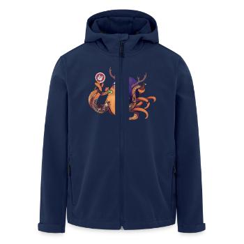 Rocktopus - Recycelte Männer Softshell-Jacke von Stanley/Stella - Navy - Vorne - AI Model Male 185 light (185cm)