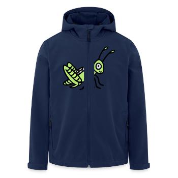 Grashüpfer 3 - Recycelte Männer Softshell-Jacke von Stanley/Stella - Navy - Vorne - AI Model Male 185 light (185cm)