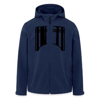 Kolben alleine 1 - Recycelte Männer Softshell-Jacke von Stanley/Stella - Navy - Vorne - AI Model Male 185 light (185cm)