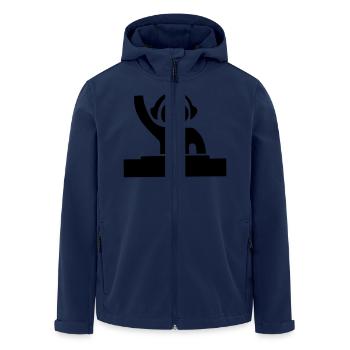 Dj - Recycelte Männer Softshell-Jacke von Stanley/Stella - Navy - Vorne - AI Model Male 185 light (185cm)