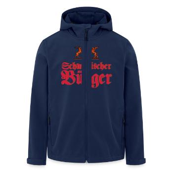 Schwäbischer Bürger - Recycelte Männer Softshell-Jacke von Stanley/Stella - Navy - Vorne - AI Model Male 185 light (185cm)