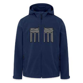 Brandenburg Gate in Berlin 2 - Men’s Recycled Softshell Jacket by Stanley/Stella - navy - Front - AI Model Male 185 light (185cm)