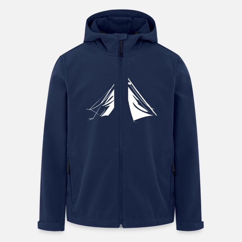 kohte_wei-- - Recycelte Männer Softshell-Jacke von Stanley/Stella - Navy