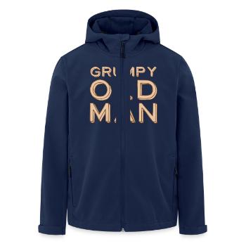 Mürrischer alter Mann - Recycelte Männer Softshell-Jacke von Stanley/Stella - Navy - Vorne - AI Model Male 185 light (185cm)