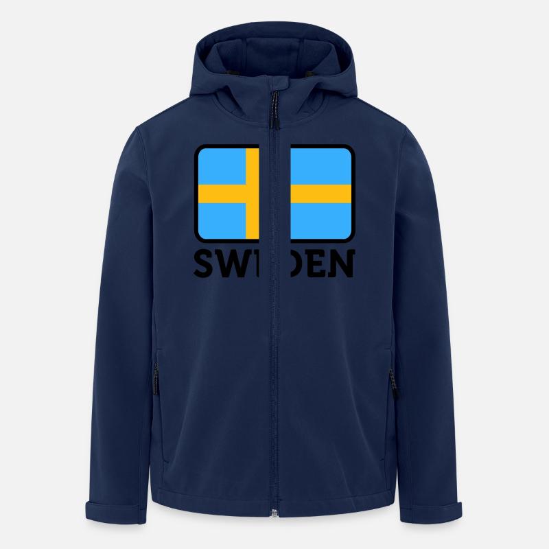 Nationalflagge von Schweden - Recycelte Männer Softshell-Jacke von Stanley/Stella - Navy