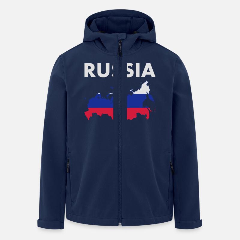 Russland - Recycelte Männer Softshell-Jacke von Stanley/Stella - Navy