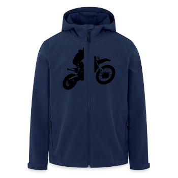 Fliegende Enduro - Recycelte Männer Softshell-Jacke von Stanley/Stella - Navy - Vorne - AI Model Male 185 light (185cm)