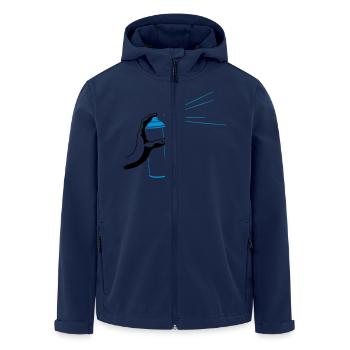 Spraydose - Recycelte Männer Softshell-Jacke von Stanley/Stella - Navy - Vorne - AI Model Male 185 light (185cm)