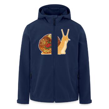 Snail Tattoo - white contour - Veste softshell homme en polyester recyclé Stanley/Stella - marine - Devant - AI Model Male 185 light (185cm)