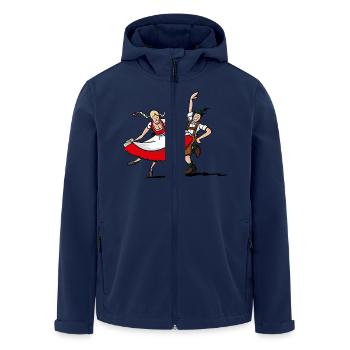 Tanzendes Paar - Recycelte Männer Softshell-Jacke von Stanley/Stella - Navy - Vorne - AI Model Male 185 light (185cm)