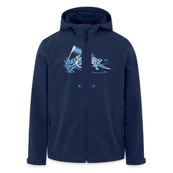 Hamburg Flutlicht - Recycelte Männer Softshell-Jacke von Stanley/Stella - Navy - Vorne - AI Model Male 185 light (185cm)