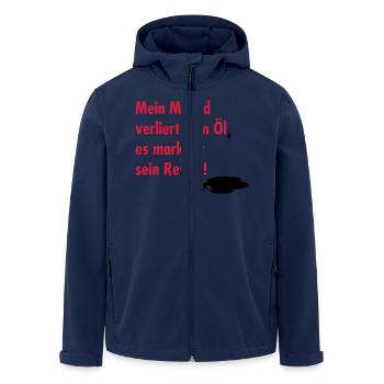 My moped loses no oil - Men’s Recycled Softshell Jacket by Stanley/Stella - navy - Front - AI Model Male 185 light (185cm)