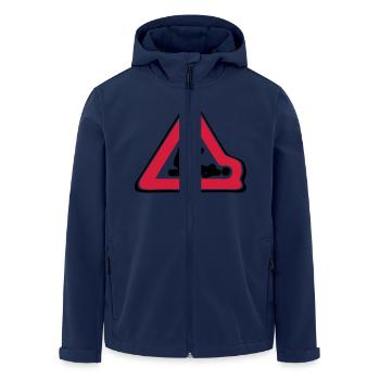 road sign deformed position love - Men’s Recycled Softshell Jacket by Stanley/Stella - navy - Front - AI Model Male 185 light (185cm)