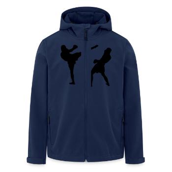 Thaiboxen - Recycelte Männer Softshell-Jacke von Stanley/Stella - Navy - Vorne - AI Model Male 185 light (185cm)