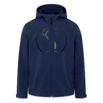 tao zen tree - Men’s Recycled Softshell Jacket by Stanley/Stella - navy - Front - AI Model Male 185 light (185cm)