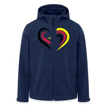 EM2018 DE (Herz) - Recycelte Männer Softshell-Jacke von Stanley/Stella - Navy - Vorne - AI Model Male 185 light (185cm)