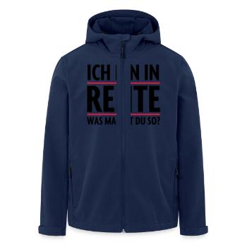 Bin in Rente Rentner - Recycelte Männer Softshell-Jacke von Stanley/Stella - Navy - Vorne - AI Model Male 185 light (185cm)