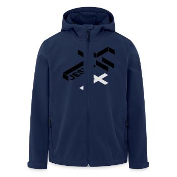 Jesus Cross - Men’s Recycled Softshell Jacket by Stanley/Stella - navy - Front - AI Model Male 185 light (185cm)