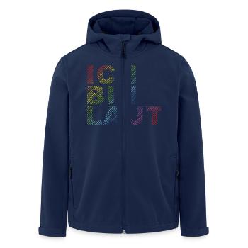 ICH BIN LAUT - Recycelte Männer Softshell-Jacke von Stanley/Stella - Navy - Vorne - AI Model Male 185 light (185cm)