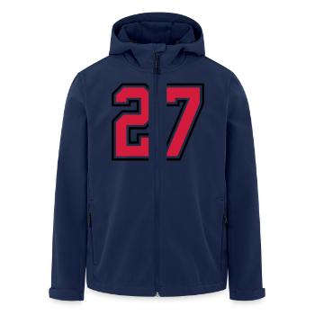 27 sports jersey football number - Recycelte Männer Softshell-Jacke von Stanley/Stella - Navy - Vorne - AI Model Male 185 light (185cm)