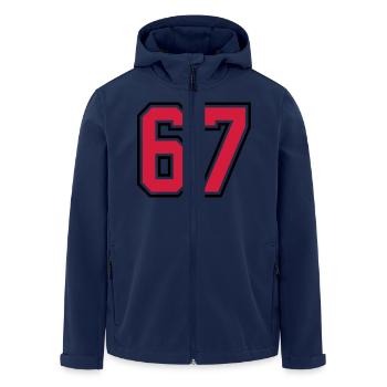 67 sports jersey football number - Recycelte Männer Softshell-Jacke von Stanley/Stella - Navy - Vorne - AI Model Male 185 light (185cm)