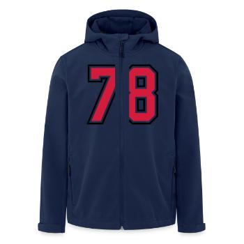 78 sports jersey football number - Men’s Recycled Softshell Jacket by Stanley/Stella - navy - Front - AI Model Male 185 light (185cm)