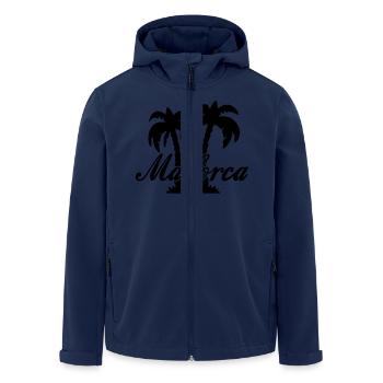 Mallorca - Farbwechsel - Recycelte Männer Softshell-Jacke von Stanley/Stella - Navy - Vorne - AI Model Male 185 light (185cm)