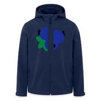 blueberries_fruits - Veste softshell homme en polyester recyclé Stanley/Stella - marine - Devant - AI Model Male 185 light (185cm)