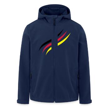 German Line - Recycelte Männer Softshell-Jacke von Stanley/Stella - Navy - Vorne - AI Model Male 185 light (185cm)
