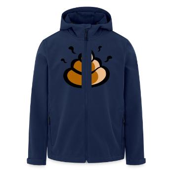 emoji caca marron.png - Veste softshell homme en polyester recyclé Stanley/Stella - marine - Devant - AI Model Male 185 light (185cm)