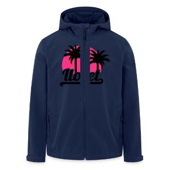 Lloret de Mar - Men’s Recycled Softshell Jacket by Stanley/Stella - navy - Front - AI Model Male 185 light (185cm)