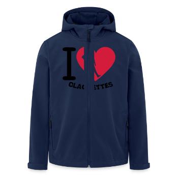 i love tap Heart 2 - Men’s Recycled Softshell Jacket by Stanley/Stella - navy - Front - AI Model Male 185 light (185cm)