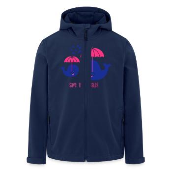Save the whale-Protects the whale save the whales - Men’s Recycled Softshell Jacket by Stanley/Stella - navy - Front - AI Model Male 185 light (185cm)