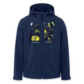 Universe - Men’s Recycled Softshell Jacket by Stanley/Stella - navy - Front - AI Model Male 185 light (185cm)