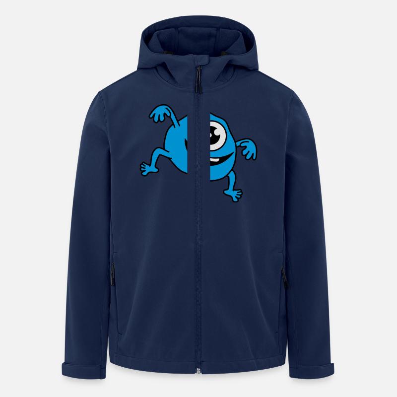 Funny Monster - Recycelte Männer Softshell-Jacke von Stanley/Stella - Navy