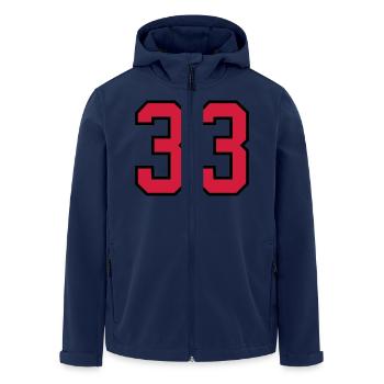 33 sports jersey football number new - Recycelte Männer Softshell-Jacke von Stanley/Stella - Navy - Vorne - AI Model Male 185 light (185cm)