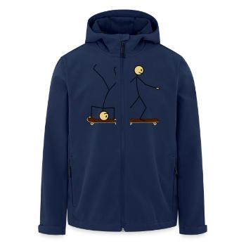 Skateboard Fun - Recycelte Männer Softshell-Jacke von Stanley/Stella - Navy - Vorne - AI Model Male 185 light (185cm)