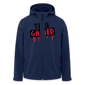 True Gamer Stamp - Men’s Recycled Softshell Jacket by Stanley/Stella - navy - Front - AI Model Male 185 light (185cm)