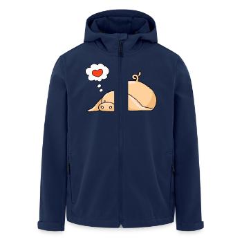Pig in love - Men’s Recycled Softshell Jacket by Stanley/Stella - navy - Front - AI Model Male 185 light (185cm)