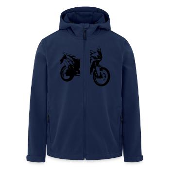 africa twin_einfarbig - Recycelte Männer Softshell-Jacke von Stanley/Stella - Navy - Vorne - AI Model Male 185 light (185cm)