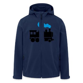 Lokomotive - Recycelte Männer Softshell-Jacke von Stanley/Stella - Navy - Vorne - AI Model Male 185 light (185cm)