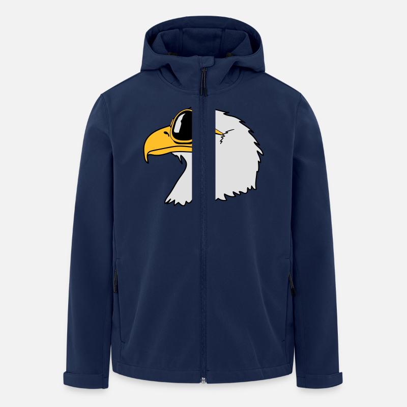 Eagle sunglasses cool bird funny - Men’s Recycled Softshell Jacket by Stanley/Stella - navy