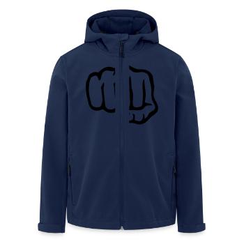 Fist - Men’s Recycled Softshell Jacket by Stanley/Stella - navy - Front - AI Model Male 185 light (185cm)