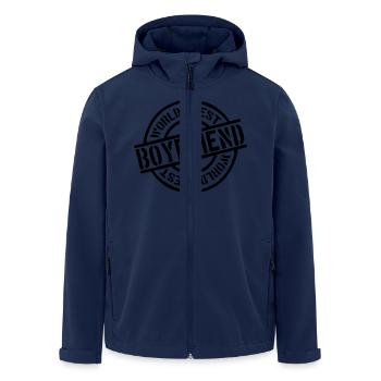 Stempel mondes meilleur copain - Veste softshell homme en polyester recyclé Stanley/Stella - marine - Devant - AI Model Male 185 light (185cm)