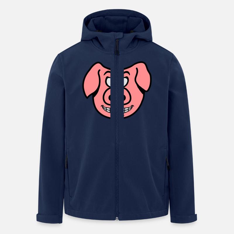 Schwein böse - Recycelte Männer Softshell-Jacke von Stanley/Stella - Navy