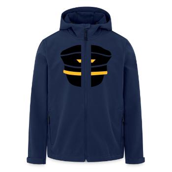Pilot - Men’s Recycled Softshell Jacket by Stanley/Stella - navy - Front - AI Model Male 185 light (185cm)