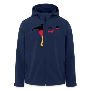 Deutschland - Recycelte Männer Softshell-Jacke von Stanley/Stella - Navy - Vorne - AI Model Male 185 light (185cm)