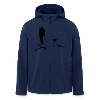 Storch - Recycelte Männer Softshell-Jacke von Stanley/Stella - Navy - Vorne - AI Model Male 185 light (185cm)