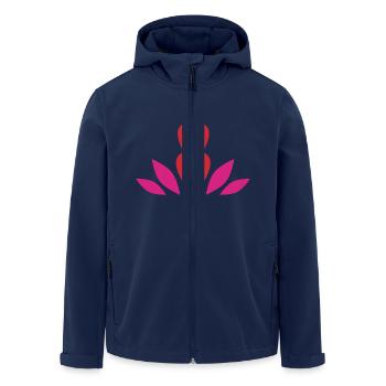 obr Blume - Recycelte Männer Softshell-Jacke von Stanley/Stella - Navy - Vorne - AI Model Male 185 light (185cm)